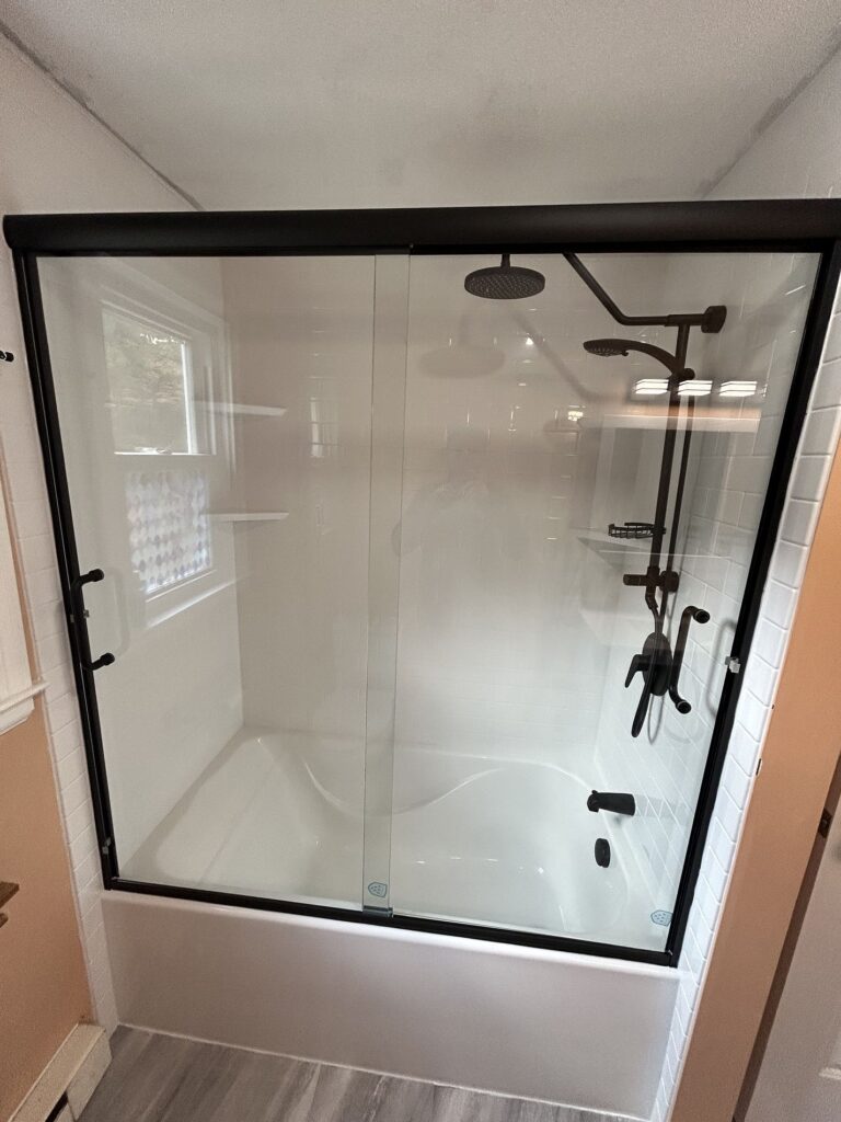 bath and shower with built in microban installation in plymouth ct