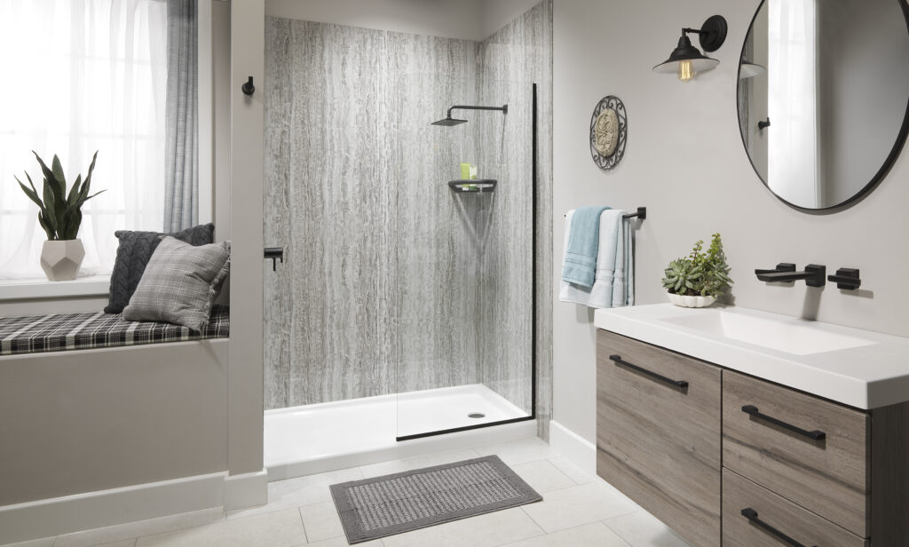 prime quartz walk in shower with glass
